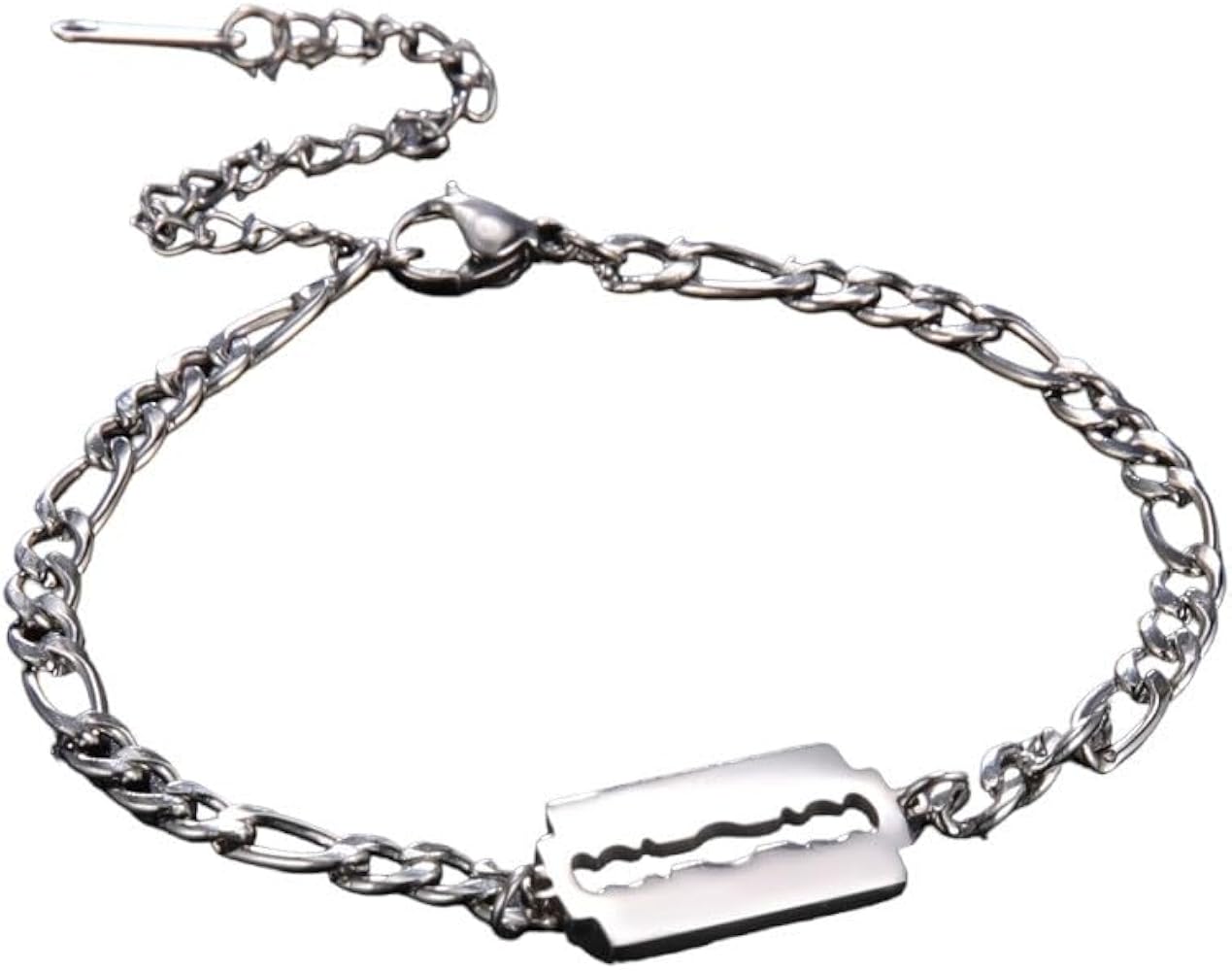 TASEKI New 2024 Punk Razor Blade Stainless Steel Bracelets For Men
